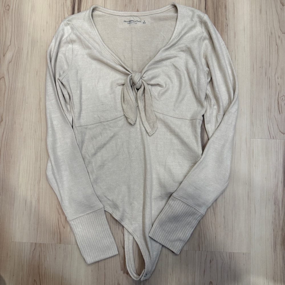 Abercrombie & Fitch Tie Front Thong Bodysuit